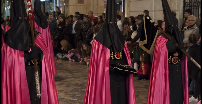 Miembros de la Agrupación Santísimo y Real Cristo de la Misericordia