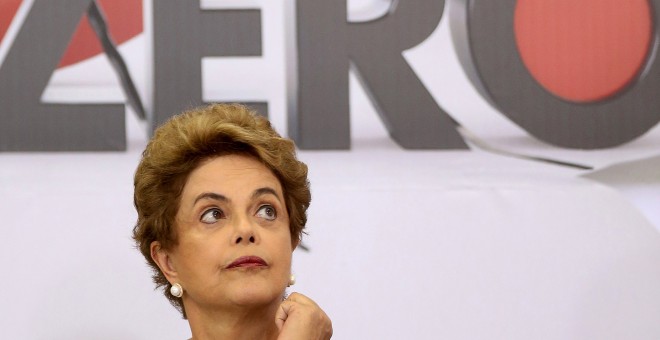 Dilma Rousseff, en una conferencia sobre las medidas a adoptar contra el virus Zika, el miércoles en Brasilia,  REUTERS/Adriano Machado