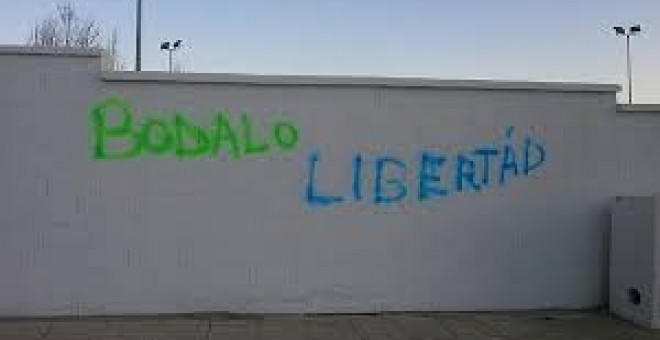 Pintadas en Jódar, Jaen, reivindican la puesta en libertad del concejal Andrés Bódalo.- e.p.