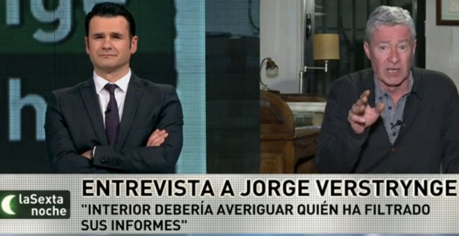 Jorge Vestrynge durante la entrevista en La Sexta Noche