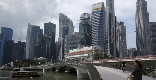 Vista del distrito financiero de Singapur. REUTERS/Edgar Su