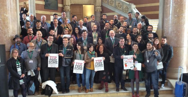 Encuentro de municipios europeos contra el TTIP en Barcelona, jueves 21 de abril.