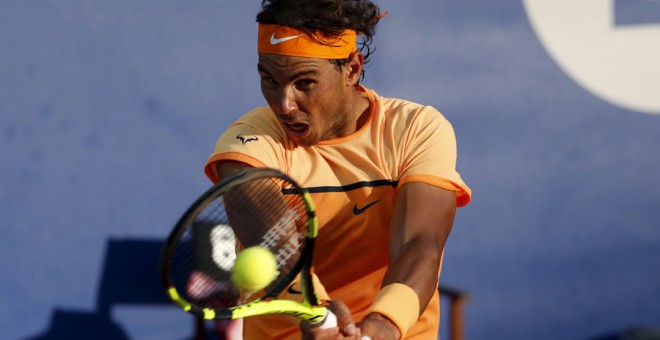 Nadal, durante la final del Conde de Godó. REUTERS/Albert Gea