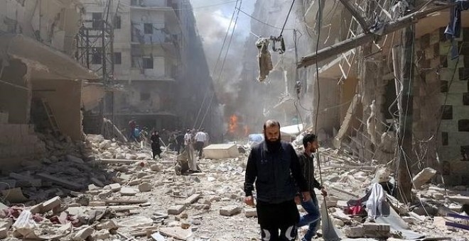 La ciudad siria de Alepo después de los ataques de estas semanas.- EFE