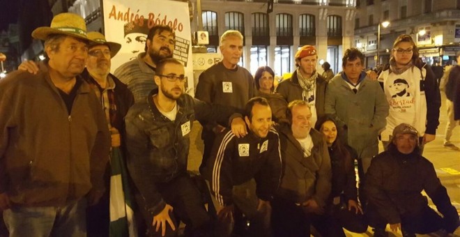 Miembros del SAT inician una huelga de hambre por la libertad de Bódalo. /TWITTER