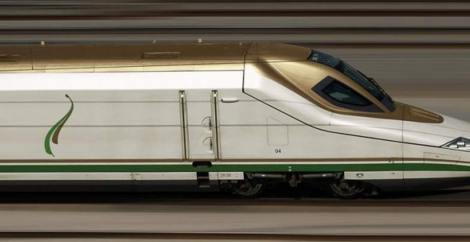 Imagen de uno de los trenes AVE que harán el trayecto Medina - La Meca, que construye el consorcio de empresas españolas. TALGO
