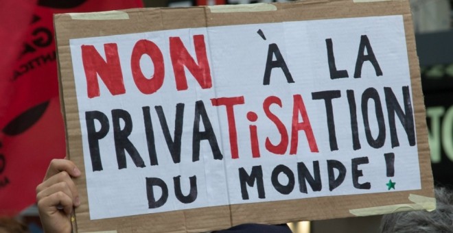 Protesta contra el TiSA en Ginebra. Imagen de Annette Dubois/ Flickr