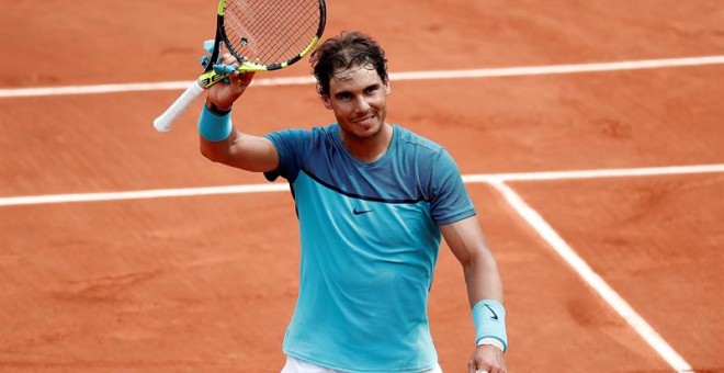 Nadal celebra su victoria ante Bagnis. EFE/Ian Langsdon