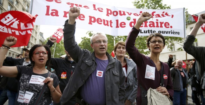 Manifestación en París contra la reforma laboral del pasado 26 de mayo. - REUTERS