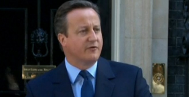 El primer ministro británico, David Cameron, comparece tras el respaldo del Reino Unido al Brexit.