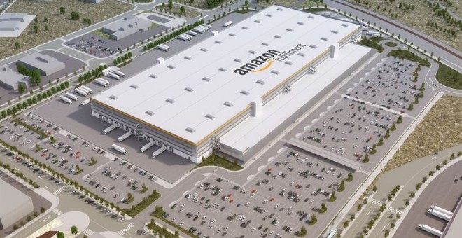 Así será el nuevo centro logístico de Amazon en Barcelona.