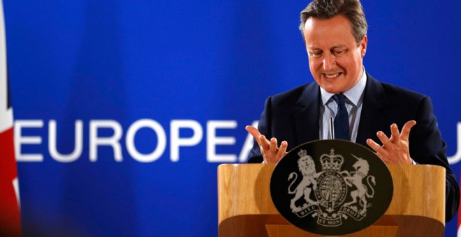 Cameron, en la rueda de prensa posterior a la cumbre de la UE. REUTERS/Phil Noble