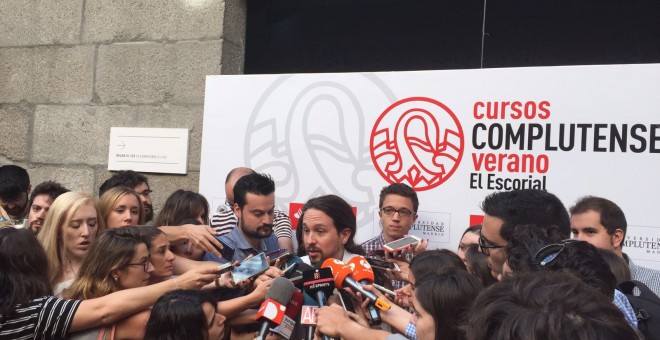 Pablo Iglesias, líder de Podemos, en los Cursos de Verano de la Complutense