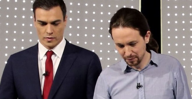 Pedro Sánchez y Pablo Iglesias. // LA SEXTA