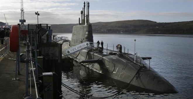 El submarino nuclear de la Armada Real Británica 'HMS Ambush.