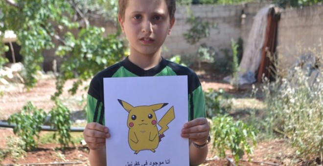 Un niño refugiado sirio de la campaña.