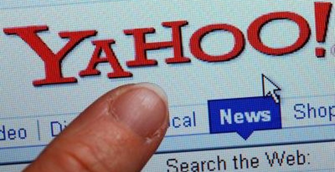 El logo icónico de Yahoo.