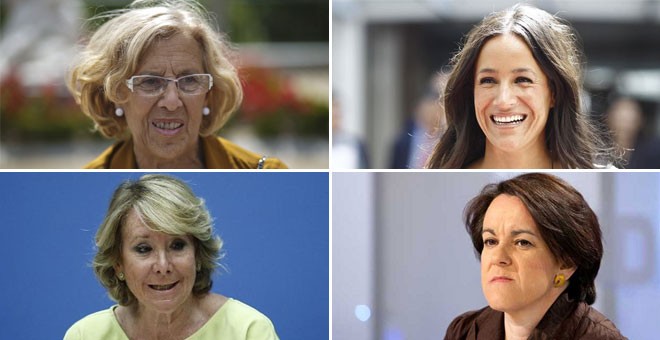 Manuela Carmena, Begoña Villacís, Esperanza Aguirre y Purificación Causapié.