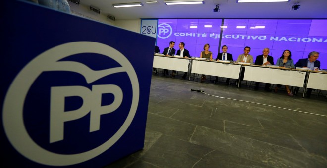 Mariano Rajoy preside la reunión del Comité Ejecutivo Nacional del PP tras las eleccines del 26-J. REUTERS