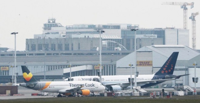 El aeropuerto Bruselas-Zaventem.- AFP