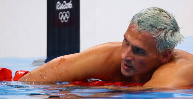 Lochte, durante una final de natación de los Juegos. REUTERS/David Gray
