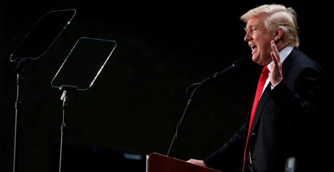 Donald Trump, candidato republicano, durante su mitin en Carolina del Norte/REUTERS