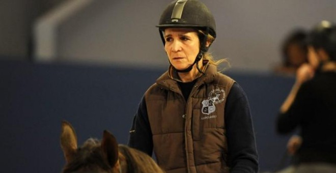 La infanta Elena montando un caballo en una imagen de archivo. EP