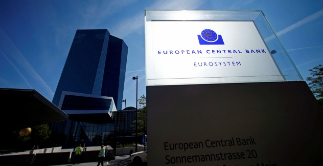 Entrada de la sede del BCE en Fráncfort. REUTERS/Ralph Orlowski