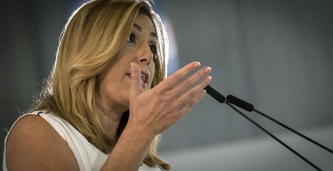 Susana Díaz en el comité director del PSOE andaluz, el pasado jueves/EFE