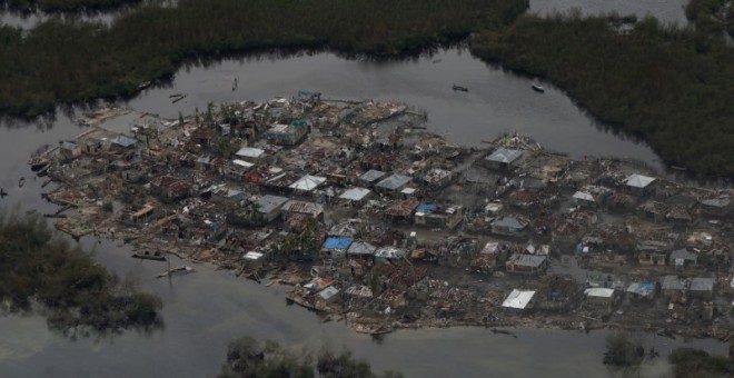 Una zona inundada en Corail, Haití, por las lluvias ocasionadas por el huracán Matthew. - REUTERS