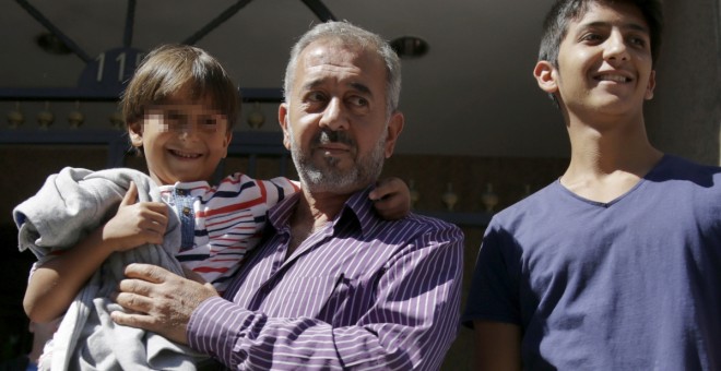 El refugiado sirio Osama Abdul, a su llegada a Getafe.-REUTERS