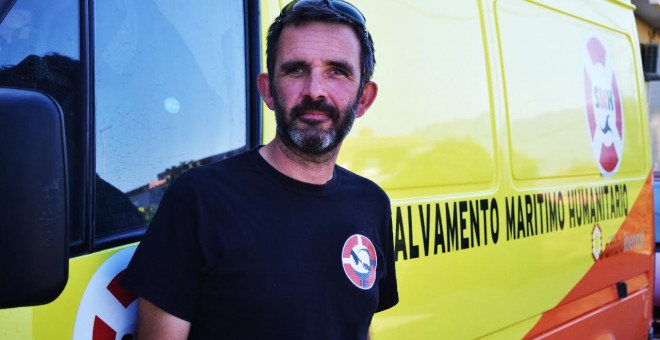 Íñigo Mijangos, coordinador de la ONG vasca Salvamento Marítimo Humanitario. - PABLO MUÑOZ