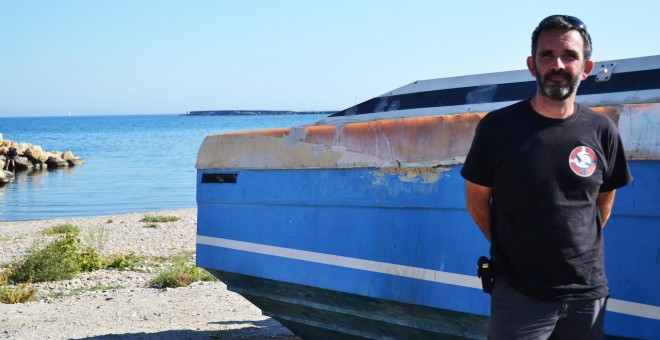 Íñigo Mijangos, coordinador de la ONG vasca Salvamento Marítimo Humanitario. - PABLO MUÑOZ