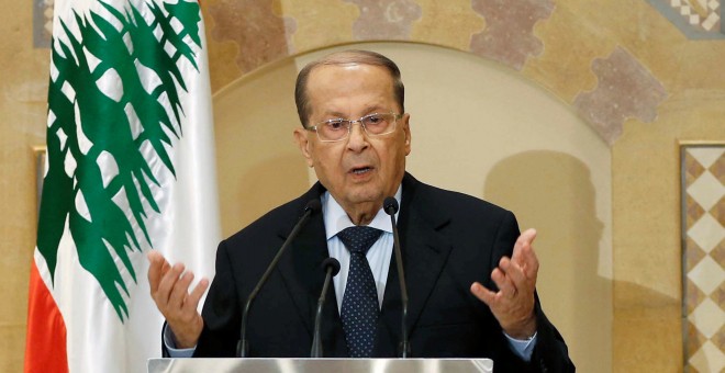 Michel Aoun, presidente de Líbano y fundador de Movimineto Patriótico Libre, en Beirut, Líbano.  / REUTERS