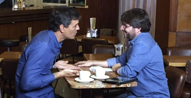 Pedro Sánchez, durante la entrevista con Jordi Évole en 'Salvados'. EFE