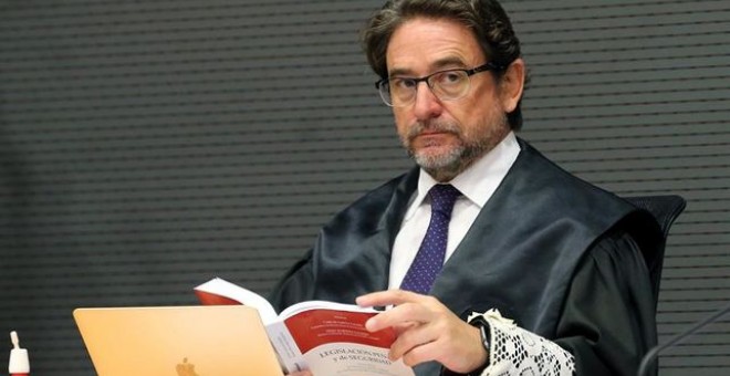 El magistrado Salvador Alba durante el juicio del 'caso Calero'. EFE/ELVIRA URQUIJO