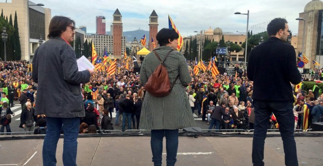 Concentración en Catalunya convocada por Òmnium Cultural, Assemblea Nacional Catalana (ANC) y Associació de Municipis per la Independència (AMI).