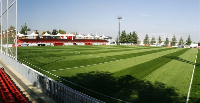 Imagen de un campo de la Ciudad Deportiva del Atlético de Madrid.
