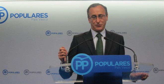 El presidente del PP vasco, Alfonso Alonso. E.P.