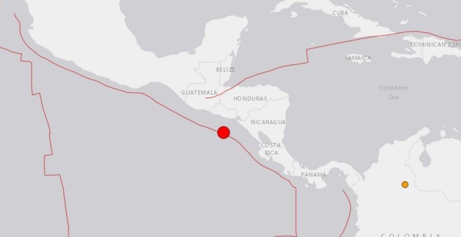 Riesgo de tsunami en Nicaragua y Honduras. / USGS