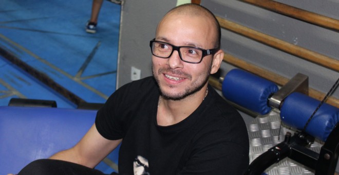 Giovanni Jaramillo, en su gimnasio. /J. L. RECIO