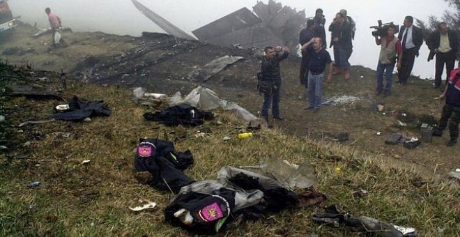 Imagen del lugar del accidente del Yak-42 en el monte Pilav (Turquía), en mayo del 2003.