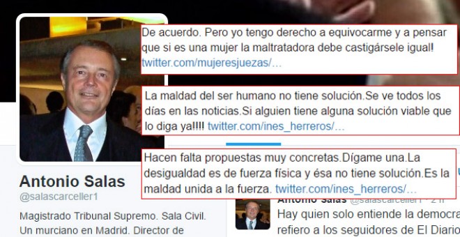 Perfil de Twitter del magistrado del Tribunal Supremo