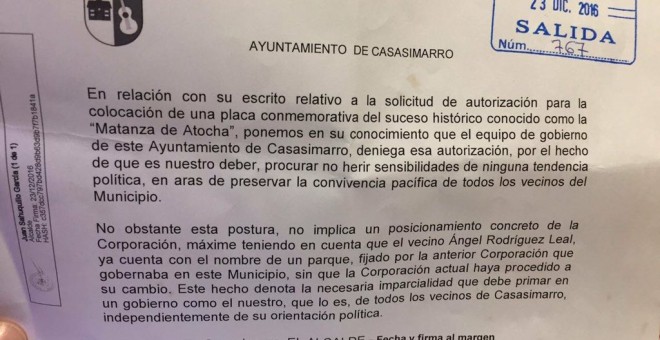 Comunicado del alcalde de Guadalajara.