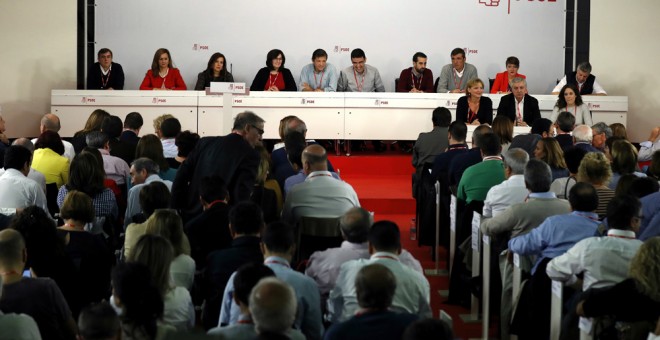 Vista general del último Comité Federal del PSOE, presidido por la Gestora.