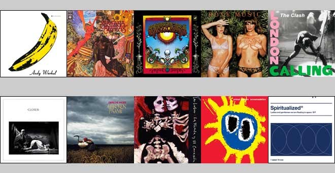 Las diez portadas icónicas de discos en la historia del rock. /PÚBLICO