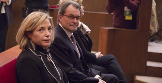 Ortega, Mas i Rigau durant el judici. EUROPA PRESS