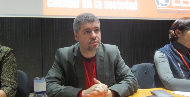 Unai Sordo en un Congreso Sindical de C.C.O.O Euskadi./ EUROPA PRESS