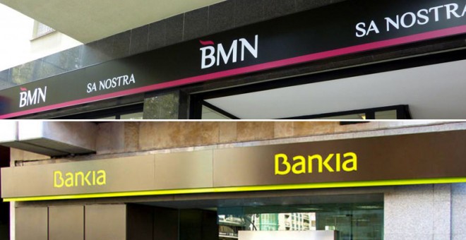Oficinas de Banco Mare Nostrum (BMN) y de Bankia. E.P.