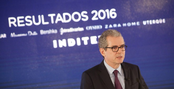 El presidente de Inditex, Pablo Isla, durante la presentación los resultados del grupo Inditex en 2016. EFE/Cabalar